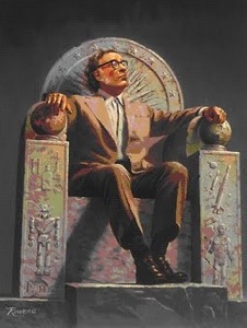 Portrait of Isaac Asimov by Rowena Morrill